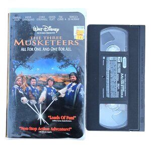 Walt Disney The Three Musketeers VHS 1993 Charlie Sheen Kiefer Sutherland